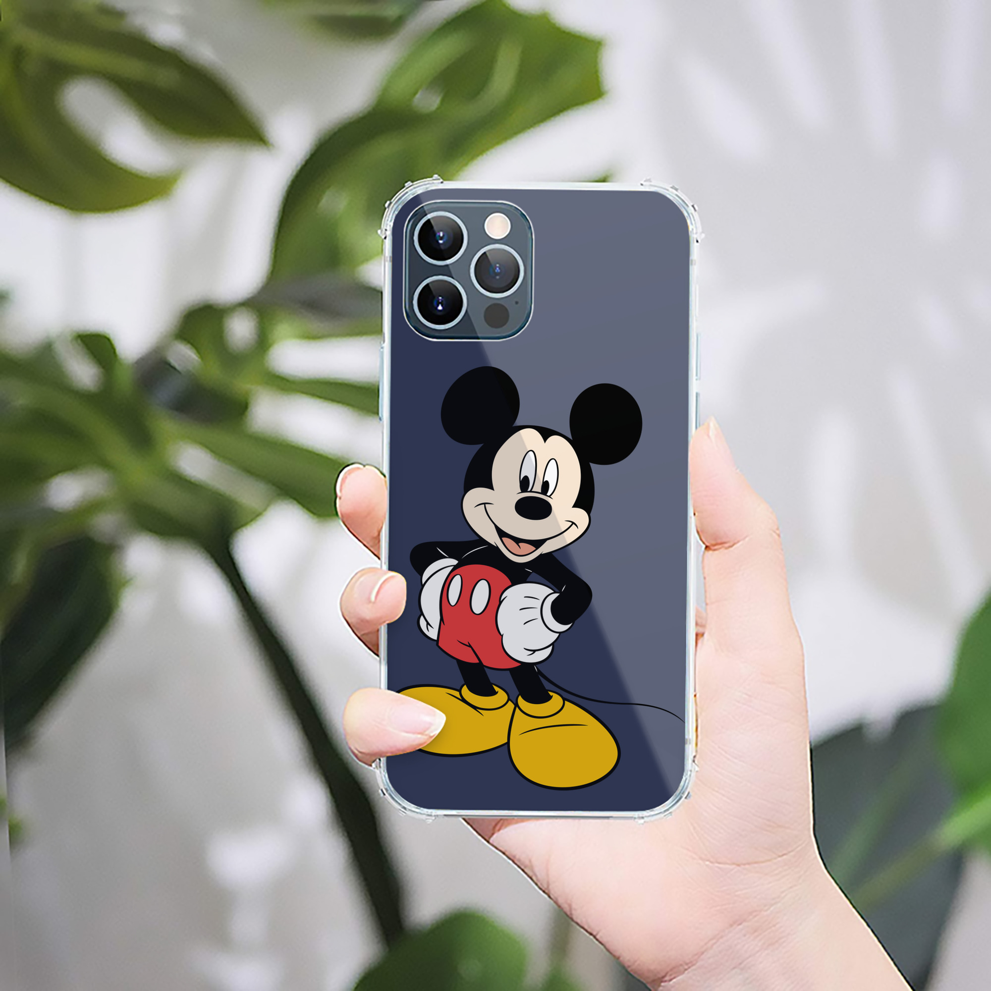 （画像用） ミッキーマウス Mickey Mouse 【iPhone 12シリーズ対応】透明スマホケース（クリアソフトケース）